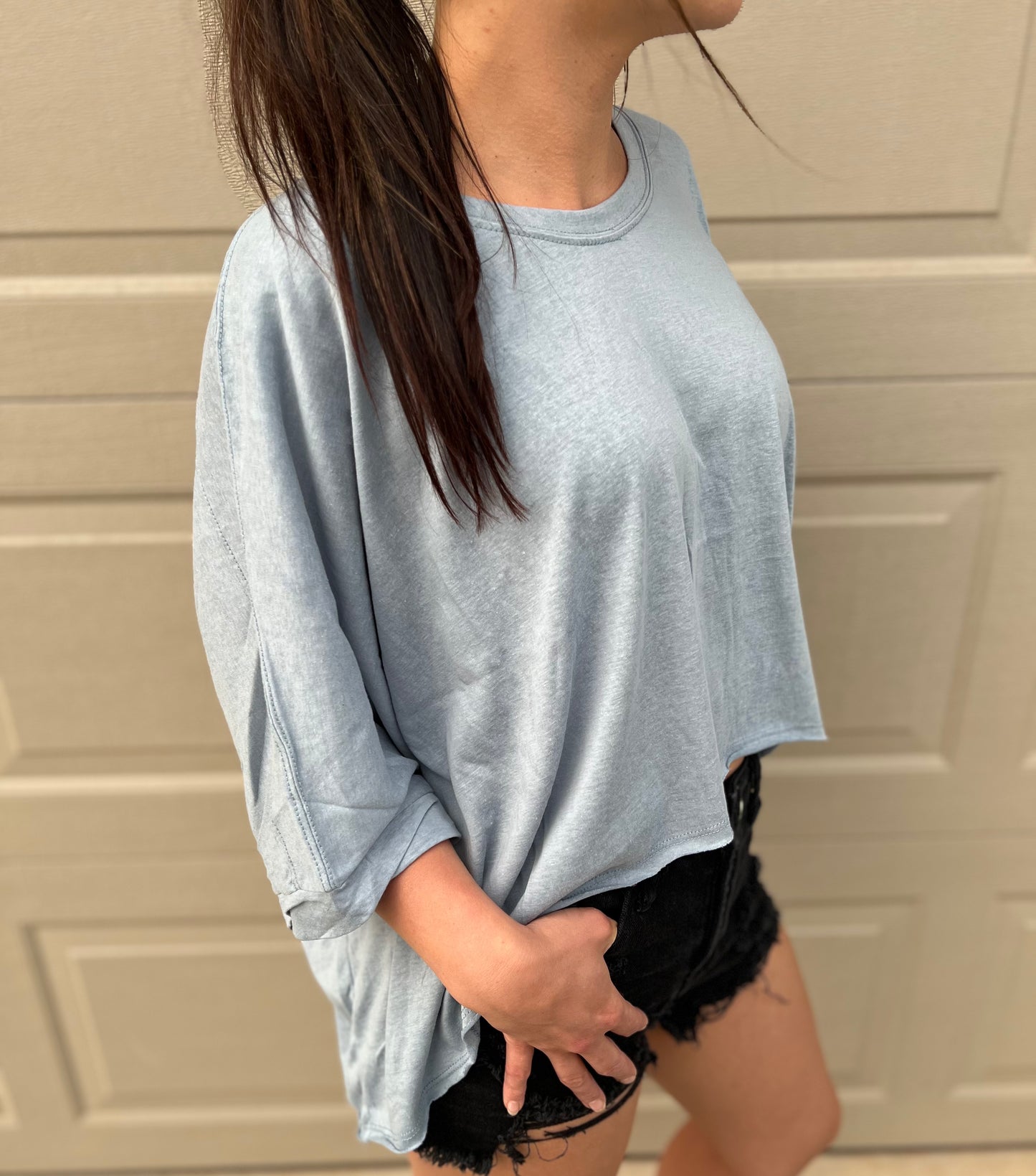 Oversized cropped tee