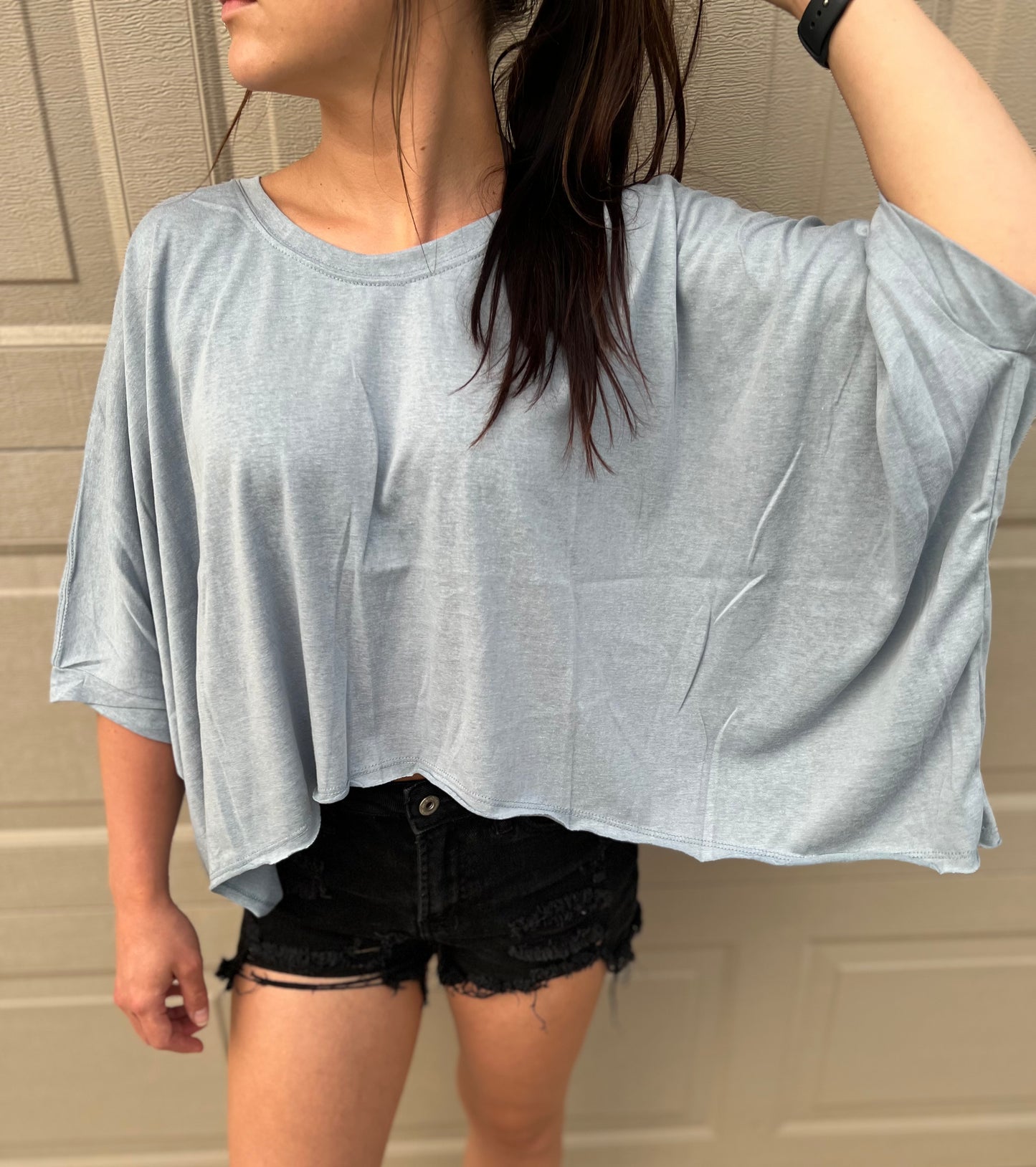 Oversized cropped tee